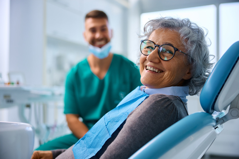 Patient at a dental appointment